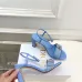 Dior CD Buckle One‑Strap High‑Heel Slide Sandals 8.5cm Heel #B68401