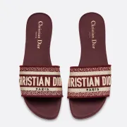 D-ior Slippers for women Casual Lounge Slippers (RED) #9128862
