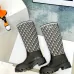 Dior 2026 AW Oblique Jacquard British‑Style Knee‑High Boots #B68346