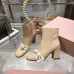 Dior J'ADIOR CD Logo Bow Chunky Heel Ankle Boots 8cm Heel #B68374