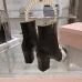 Dior J'ADIOR CD Logo Bow Chunky Heel Ankle Boots 8cm Heel #B68375