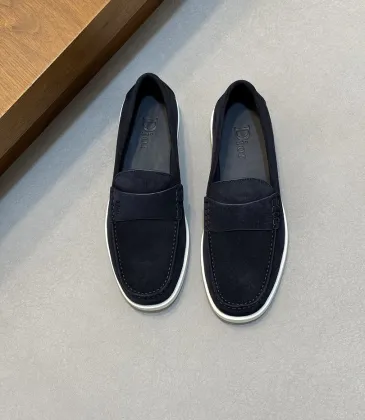 Dior Men’s Suede Leather Loafers, Calfskin Lining, Logo Hardware Detail #B67586