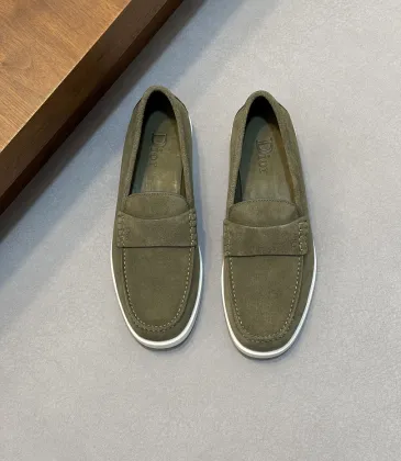 Dior Men’s Suede Leather Loafers, Calfskin Lining, Logo Hardware Detail #B67588
