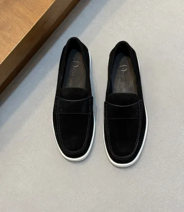 Dior Men’s Suede Leather Loafers, Calfskin Lining, Logo Hardware Detail #B67589