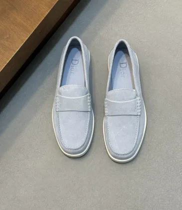 Dior Men’s Suede Leather Loafers, Calfskin Lining, Logo Hardware Detail #B67590