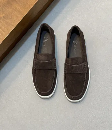 Dior Men’s Suede Leather Loafers, Calfskin Lining, Logo Hardware Detail #B67591