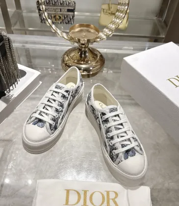 Dior Walk'n'Dior Oblique Embroidered Platform Canvas Sneakers #B68376