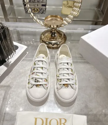 Dior Walk'n'Dior Oblique Embroidered Platform Canvas Sneakers #B68377