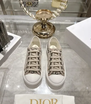 Dior Walk'n'Dior Oblique Embroidered Platform Canvas Sneakers #B68378