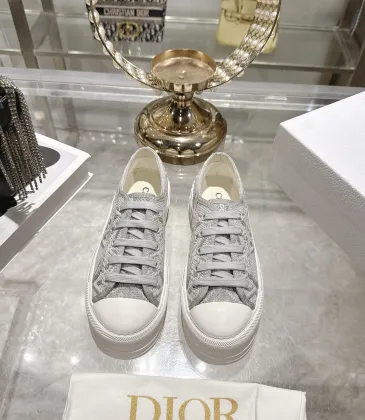 Dior Walk'n'Dior Oblique Embroidered Platform Canvas Sneakers #B68379