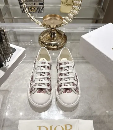 Dior Walk'n'Dior Oblique Embroidered Platform Canvas Sneakers #B68380