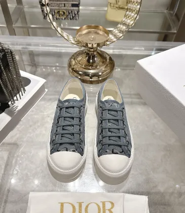 Dior Walk'n'Dior Oblique Embroidered Platform Canvas Sneakers #B68381