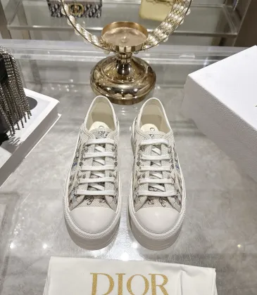 Dior Walk'n'Dior Oblique Embroidered Platform Canvas Sneakers #B68382