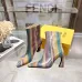 Fendi Arco Eel‑Skin Cone‑Heel Ankle Boots 8cm Heel #B68481