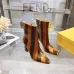 Fendi Arco Eel‑Skin Cone‑Heel Ankle Boots 8cm Heel #B68483