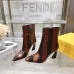 Fendi Arco Eel‑Skin Cone‑Heel Ankle Boots 8cm Heel #B68484