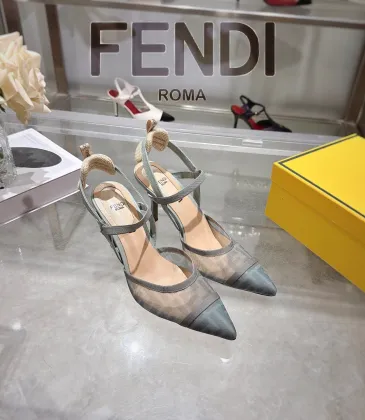 Fendi Colibri Lite FF Mesh Slingback Pointed‑Toe High Heels #B68480