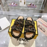 Fendi shoes for women Mauve black FF jacquard velvet slides #A49022