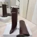 Givenchy Women’s Tan Leather Knee-High Boots with Gold Strap &amp; Pointed Toe #B69617