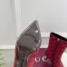 Gucci GG Monogram Pointed‑Toe High‑Heel Ankle Boots 8.5cm Heel #B68358