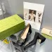 Women Gucci Leather Sandals Heel height 7.5CM #A34921