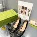 Women Gucci Leather Sandals Heel height 7.5CM #A34921