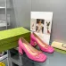 Women Gucci Leather Sandals Heel height 7.5CM #A34921