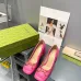 Women Gucci Leather Sandals Heel height 7.5CM #A34921