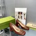 Women Gucci Leather Sandals Heel height 7.5CM #A34921