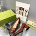 Women Gucci Leather Sandals Heel height 7.5CM #A34921