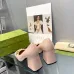Women Gucci Leather Sandals Heel height 7.5CM #A34921
