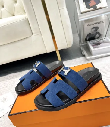 Hermes Chypre Double‑Strap Slide Sandals #B68485
