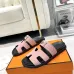 Hermes Chypre Double‑Strap Slide Sandals #B68486