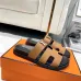 Hermes Chypre Double‑Strap Slide Sandals #B68487