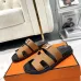 Hermes Chypre Double‑Strap Slide Sandals #B68487