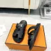 Hermes Chypre Double‑Strap Slide Sandals #B68490