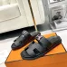 Hermes Chypre Double‑Strap Slide Sandals #B68490