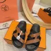 Hermes Chypre Double‑Strap Slide Sandals #B68492