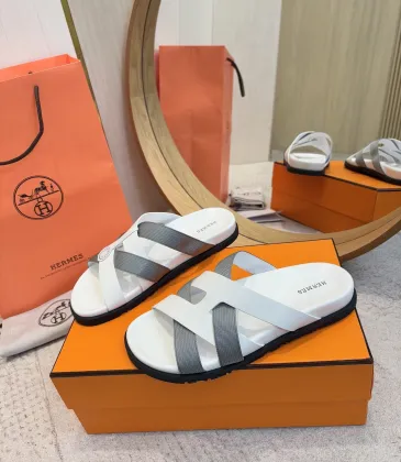 Hermes Chypre Double‑Strap Slide Sandals #B68493