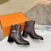 Hermès Leather Kelly Buckle Block‑Heel Ankle Boots 6cm Heel #B68413