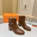 Hermès Leather Kelly Buckle Block‑Heel Ankle Boots 6cm Heel #B68414