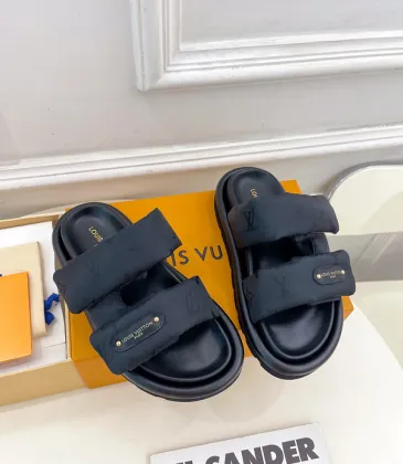 Louis Vuitton Shoes for Louis Vuitton Unisex Shoes Pool Pillow Black #A48714 Louis Vuitton Shoes for Louis Vuitton Unisex Shoes Pool Pillow Black #A48714
