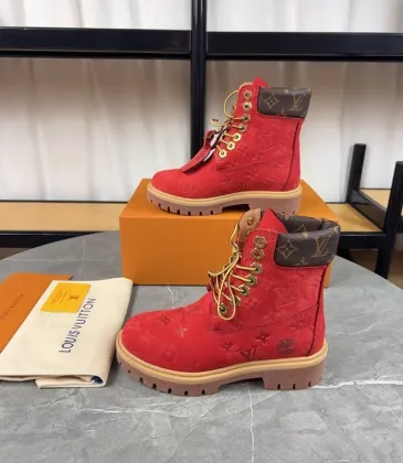 Louis Vuitton x Timberland boots for Louis Vuitton Unisex Shoes 3.5CM #A44154 Louis Vuitton x Timberland boots for Louis Vuitton Unisex Shoes 3.5CM #A44154