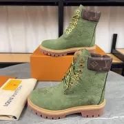 Louis Vuitton x Timberland Green Monogram Suede Boots – Limited Edition Unisex Luxury Outdoor Footwear 3.5CM #A44157 Louis Vuitton x Timberland Green Monogram Suede Boots – Limited Edition Unisex Luxury Outdoor Footwear 3.5CM #A44157