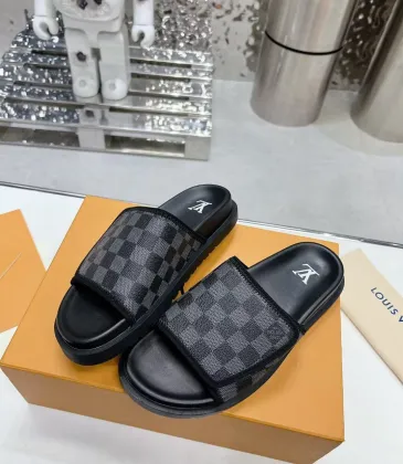 Louis Vuitton Slides Men's Louis Vuitton Slippers #A37748 Louis Vuitton Slides Men's Louis Vuitton Slippers #A37748