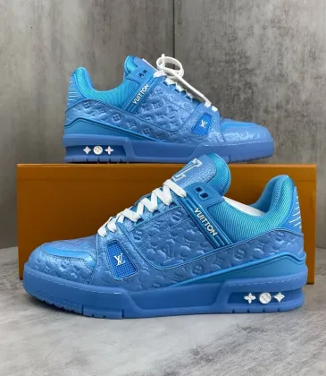 Louis Vuitton Trainer for Men's Louis Vuitton Sneakers Blue #A59182 Louis Vuitton Trainer for Men's Louis Vuitton Sneakers Blue #A59182