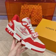 Louis Vuitton Unisex Sneakers Red/White #A27251 Louis Vuitton Unisex Sneakers Red/White #A27251