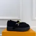 LV Metal Buckle Monogram Velvet Platform Mary Jane Shoes 4.5cm Heel #B68325