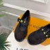 LV Metal Buckle Monogram Velvet Platform Mary Jane Shoes 4.5cm Heel #B68326
