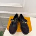 LV Metal Buckle Monogram Velvet Platform Mary Jane Shoes 4.5cm Heel #B68326